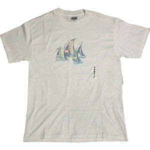 Ladies Embroidered Sailboat Shirt NEW